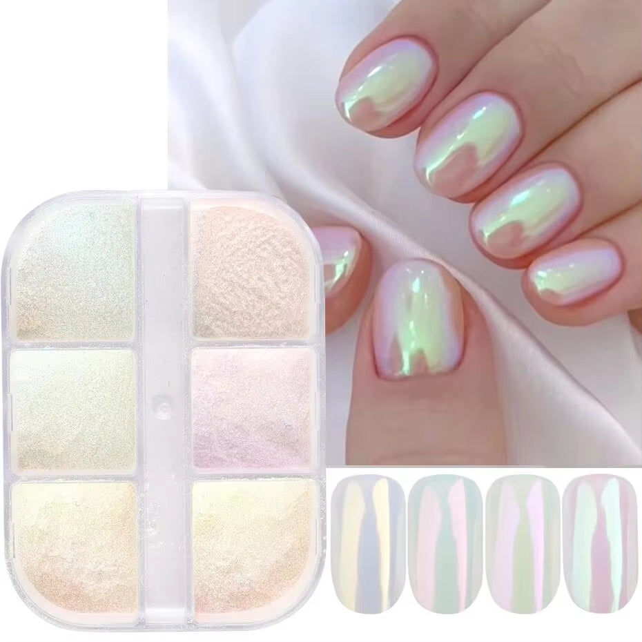 Elevate Your Nail Game with Moonlight Mirror Nail Powder - Stunning Metallic Chrome Pigments for a Dazzling Manicure