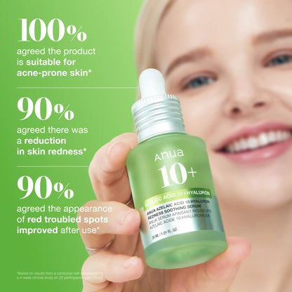 Anua Azelaic Acid 10 Hyaluron Redness Soothing Serum 1.01 Fl.Oz.(30Ml)