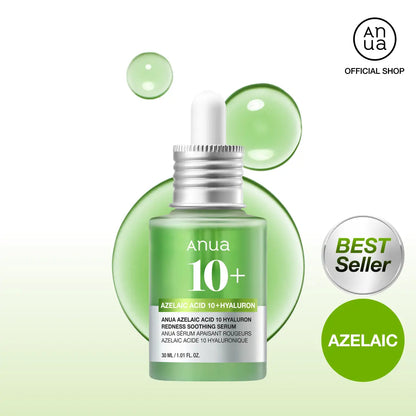 Anua Azelaic Acid 10 Hyaluron Redness Soothing Serum 1.01 Fl.Oz.(30Ml)
