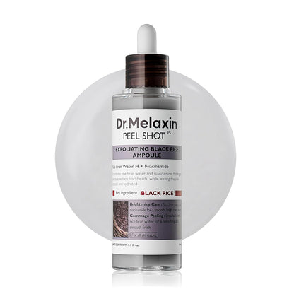 Dr. Melaxin Peel Shot Black Rice Exfoliating Ampoule Dr2.7 Oz