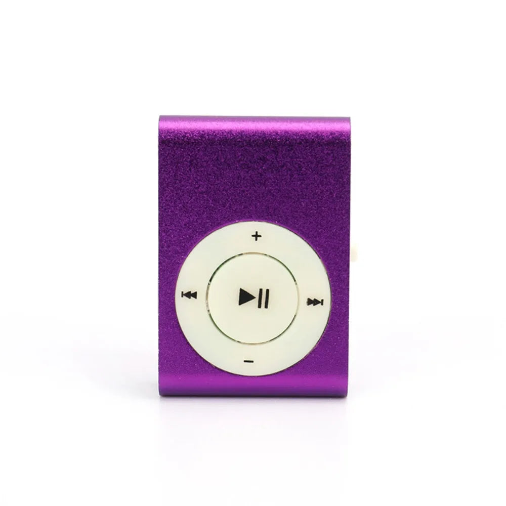 Stylish Mini MP3 Player - Portable USB Music Player with Colourful Clip & TF Card Support