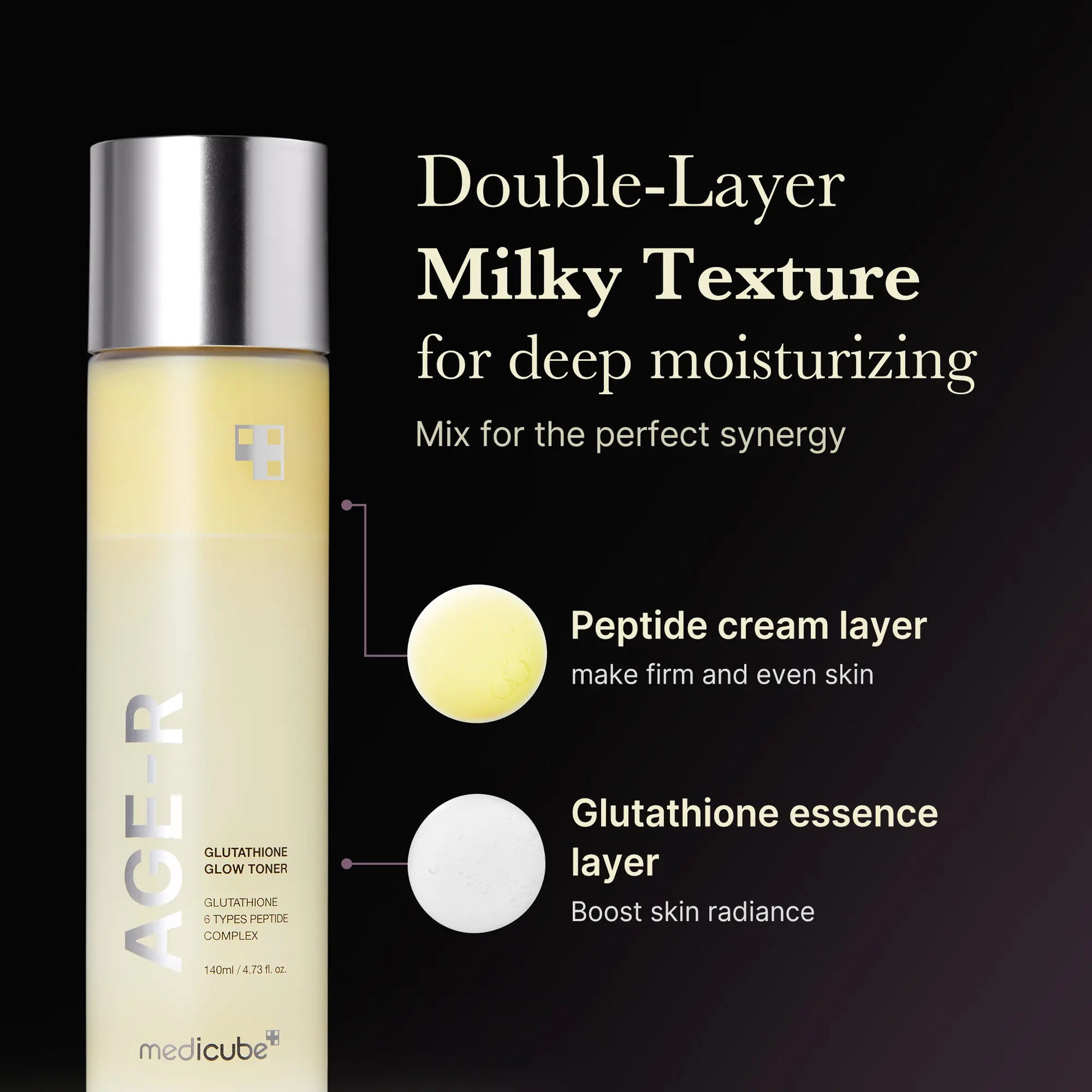 Medicube  Age-R Glutathione Glow Milky Toner