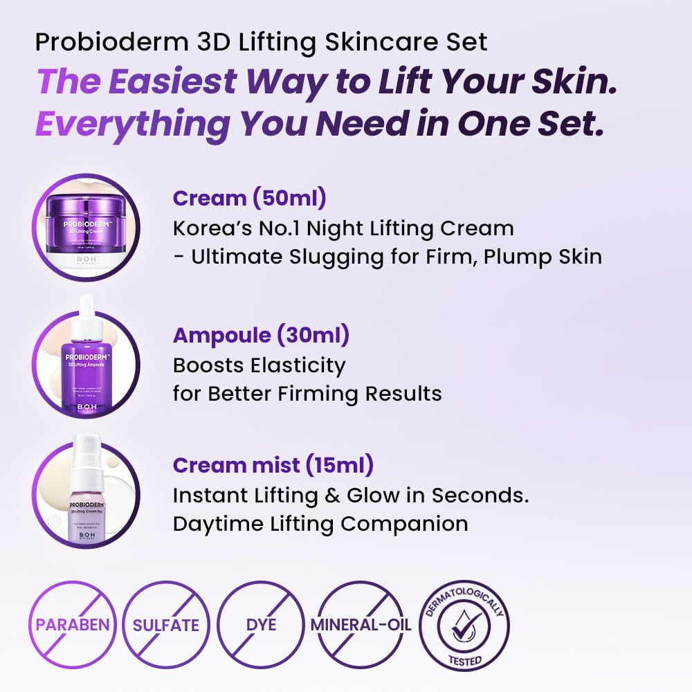 Revitalize Your Skin with the Probioderm 3D Lifting Skincare Set - Cardi B's Ultimate Choice for Youthful Glow!