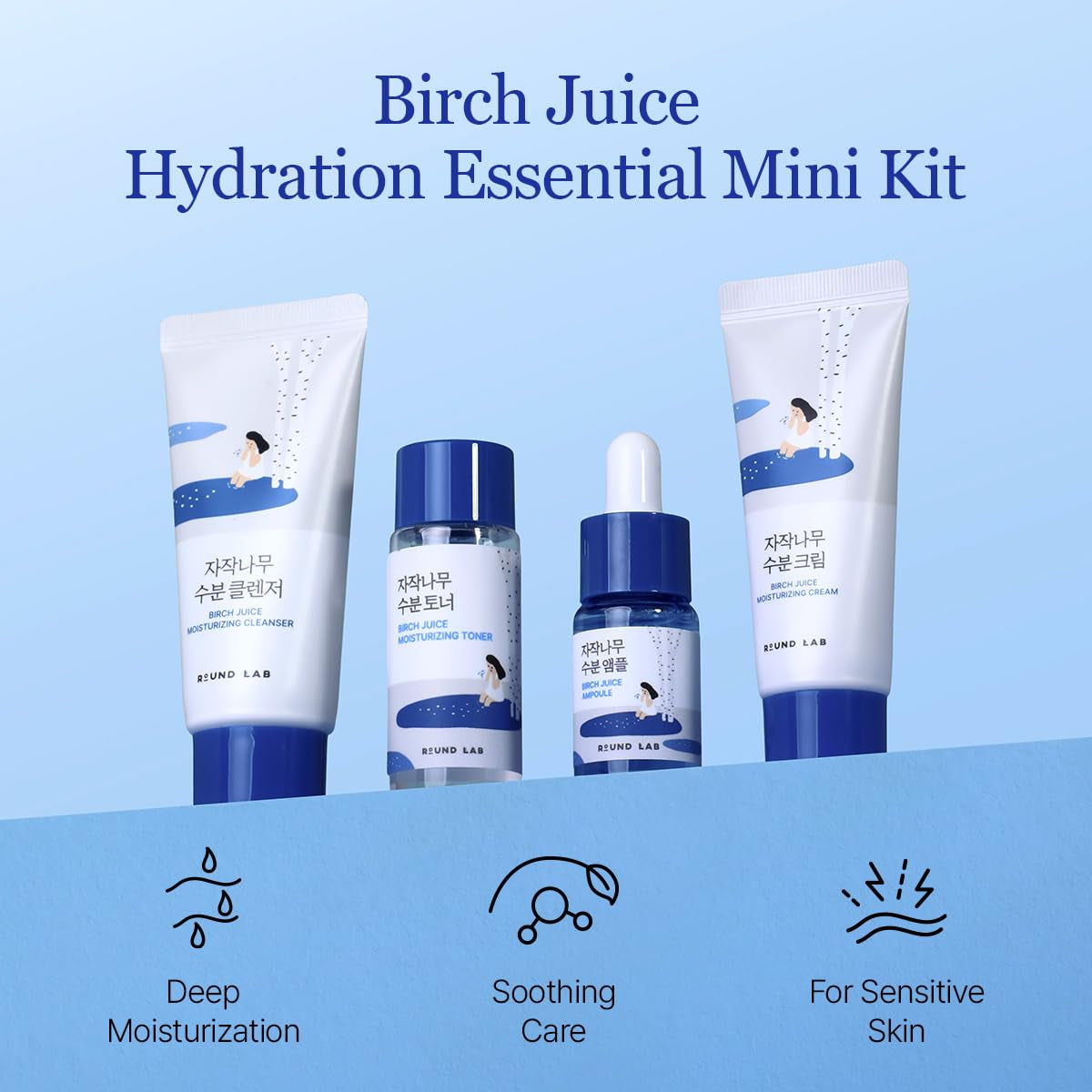Ultimate Birch Juice Moisturizing Mini Kit: Your 4-Step Travel Companion for Radiant Skin