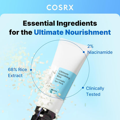 Revitalize Your Skin Overnight with COSRX Ultimate Nourishing Rice Spa Mask - 60ml