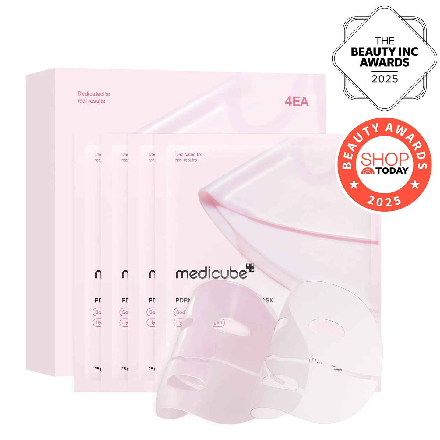 Medicube PDRN Pink Collagen Gel Mask - 4 Sheets of Salmon DNA Infused Luxury for a Youthful Glow