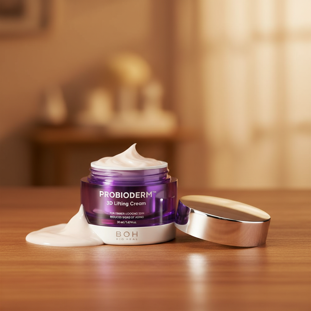BIOHEAL BOH Probioderm 3D Lifting Cream 1.7 Fl Oz | Advanced Korean Night Cream with 17-Peptide Complex for Facial and Neck Wrinkles, Ideal for Slugging | Perfect Mother's Day Gift