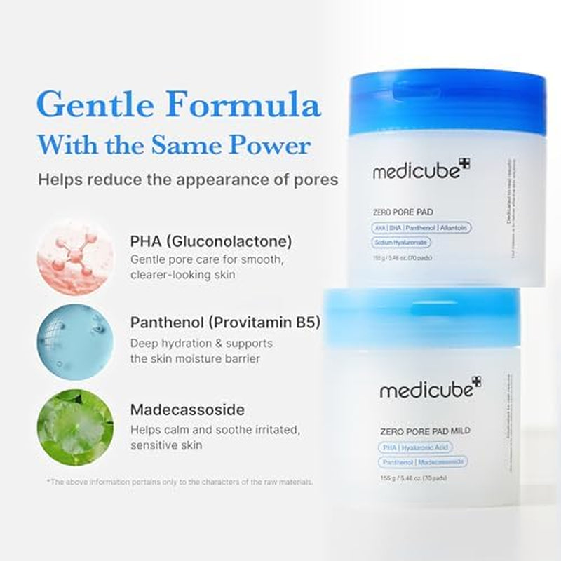 Transform Your Skin with Medicube Zero Pore Cleanse & Swipe Duo: Exfoliating Cleanser and Pore Refining Pads for a Flawless Complexion