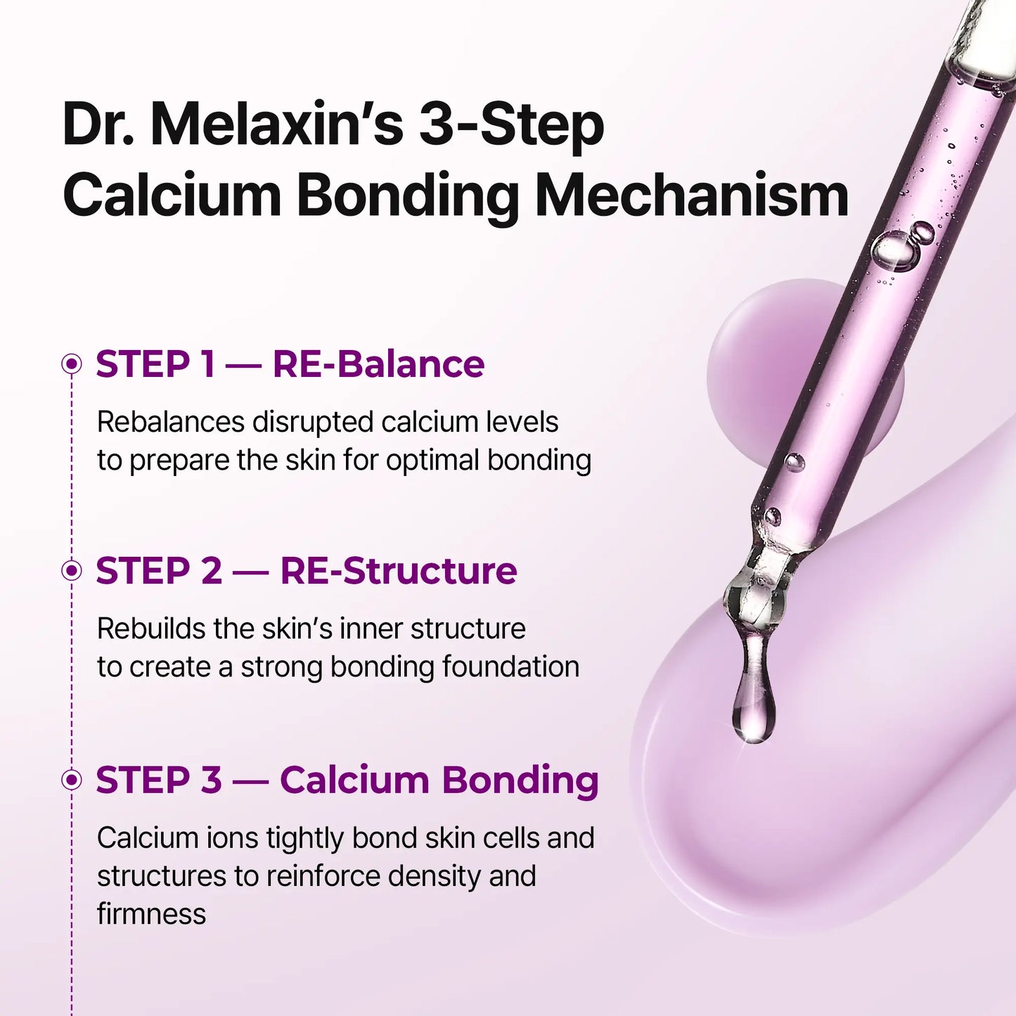 Dr. Melaxin Advanced Calcium Bonding Serum for Firming and Anti-Aging with Calcium Complex, Collagen, and REBORNIC 10,000 PPM to Enhance Skin Density and Elasticity