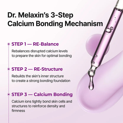 Dr. Melaxin Advanced Calcium Bonding Serum for Firming and Anti-Aging with Calcium Complex, Collagen, and REBORNIC 10,000 PPM to Enhance Skin Density and Elasticity