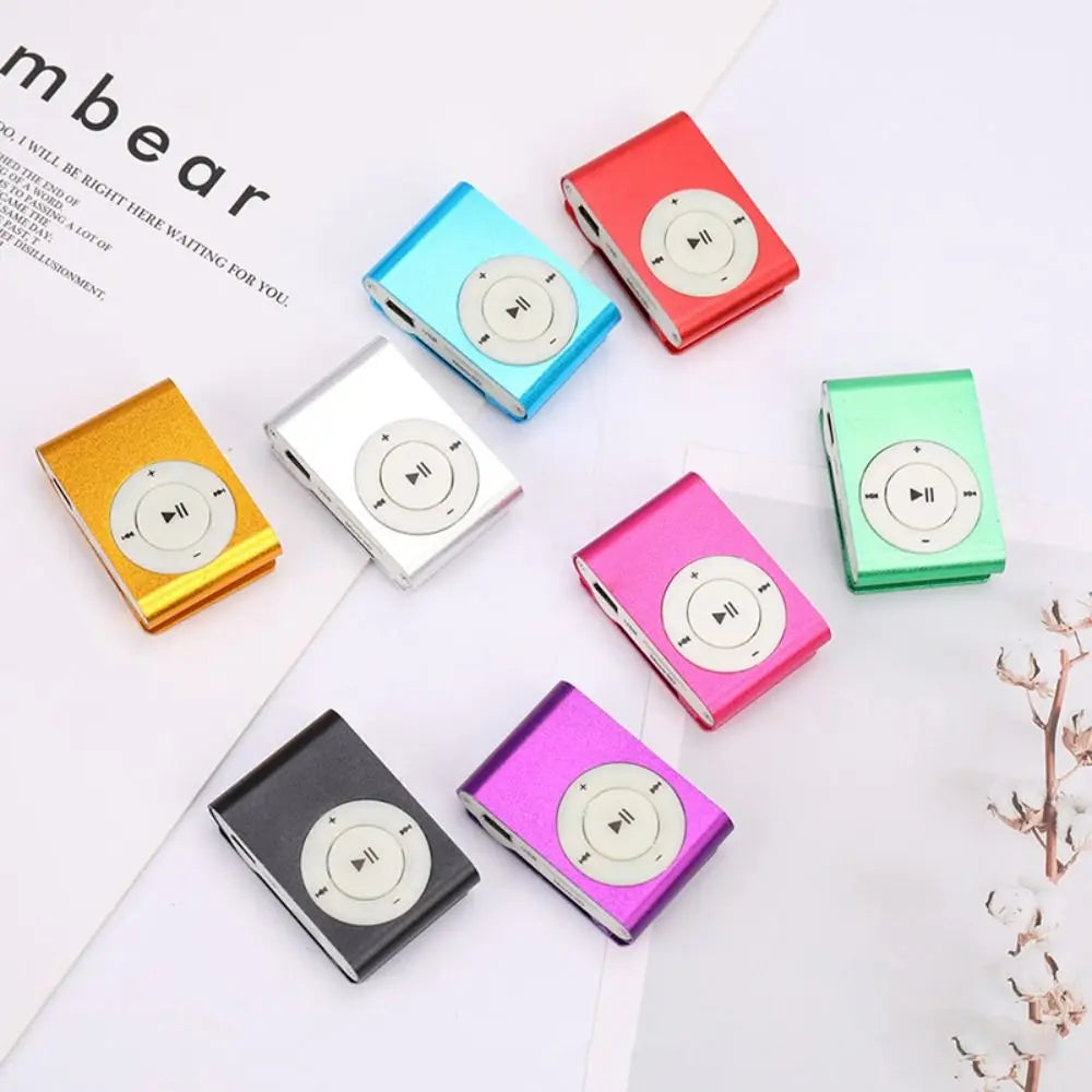 Stylish Mini MP3 Player - Portable USB Music Player with Colourful Clip & TF Card Support