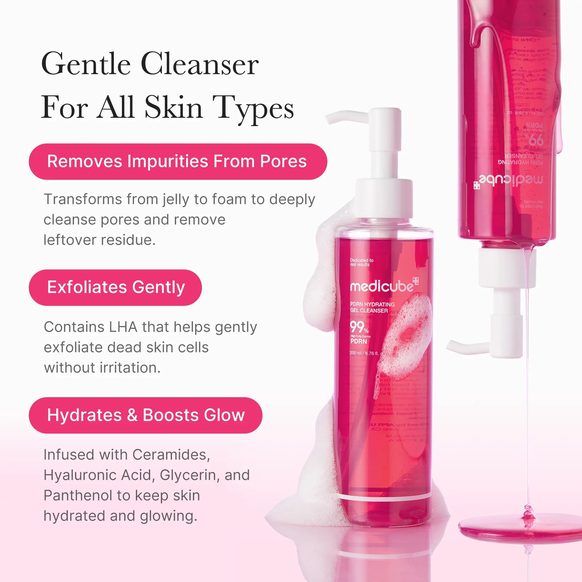Medicube PDRN Jelly to Foam Cleanser