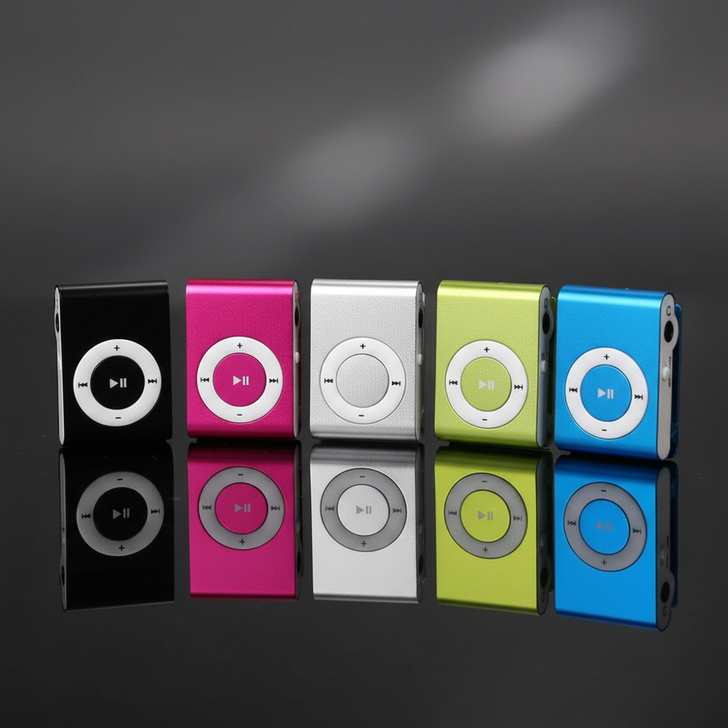 Stylish Mini MP3 Player - Portable USB Music Player with Colourful Clip & TF Card Support