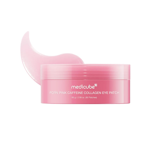 Medicube PDRN Pink Caffeine Collagen Eye Patch for Night Care - Reduces Under-Eye Puffiness and Dark Circles for a Smooth, Radiant, and Youthful Appearance | Korean Skincare, K-Beauty