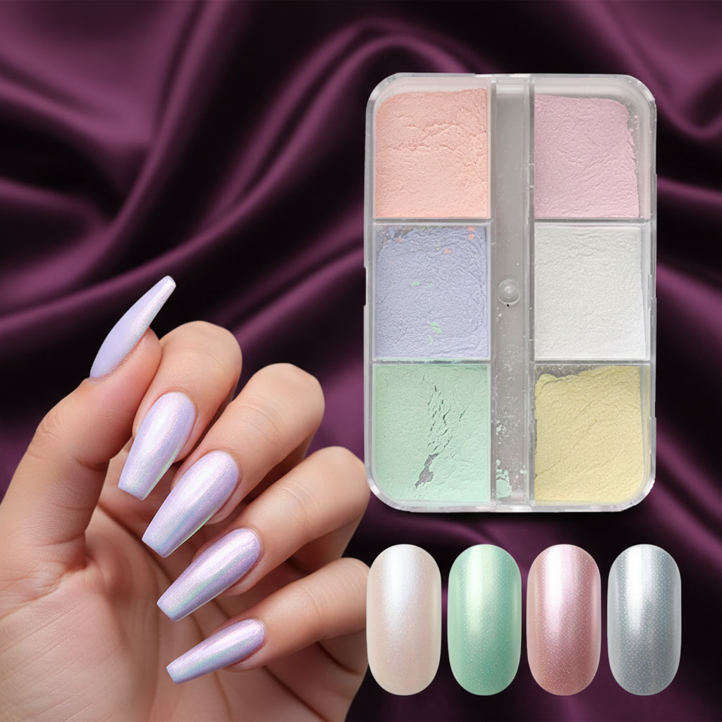 Elevate Your Nail Game with Moonlight Mirror Nail Powder - Stunning Metallic Chrome Pigments for a Dazzling Manicure