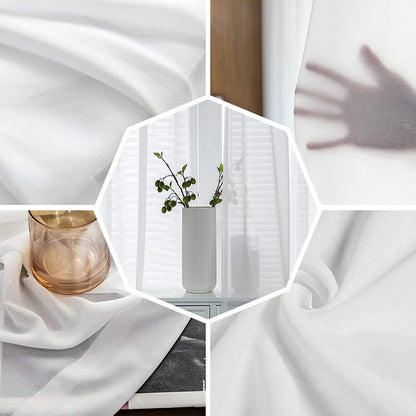 Charming Purple Tulip Sheer Curtains - Elegant 63" Long Window Drapes for Every Room