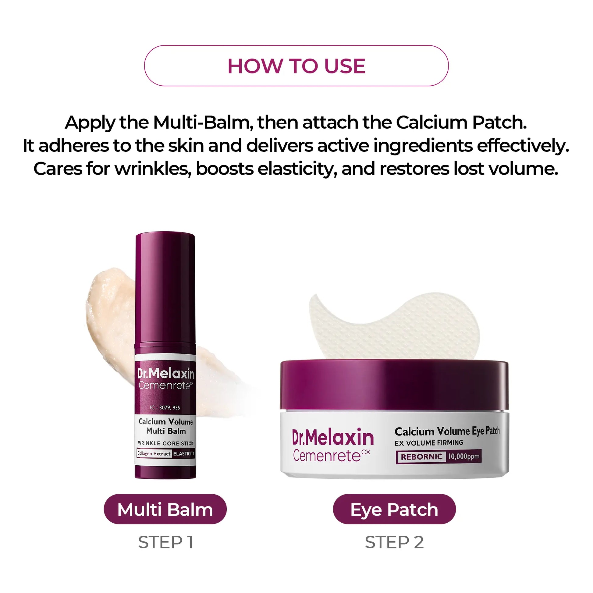 Dr.Melaxin Official Calcium Volume Multi Balm+Eye Patch
