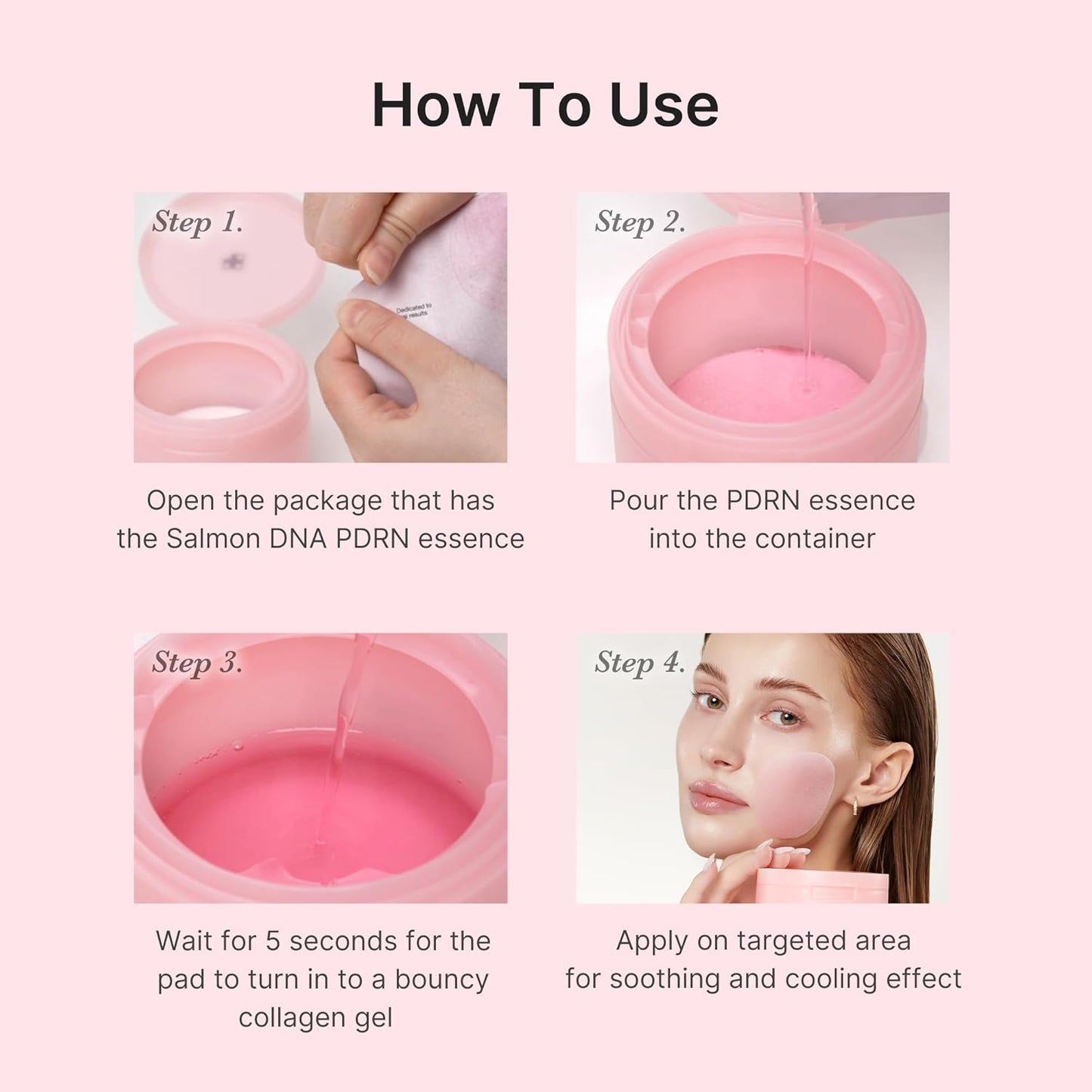 Revitalize Your Skin with Toner Pads Infused with Salmon DNA and Collagen | Korean Gel Toner for Soothing Radiance | 70 Pads of Pink Collagen Jelly