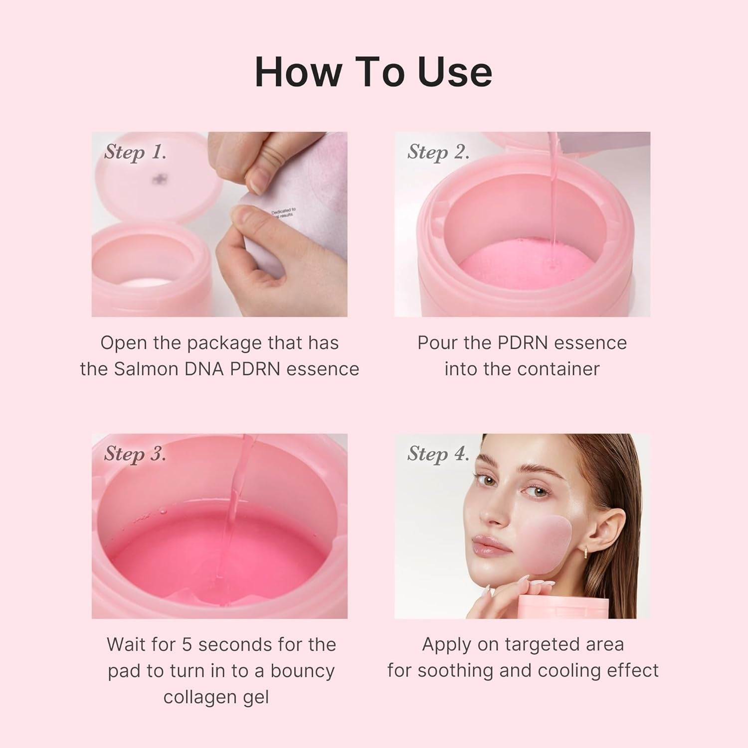 Revitalize Your Skin with Toner Pads Infused with Salmon DNA and Collagen | Korean Gel Toner for Soothing Radiance | 70 Pads of Pink Collagen Jelly