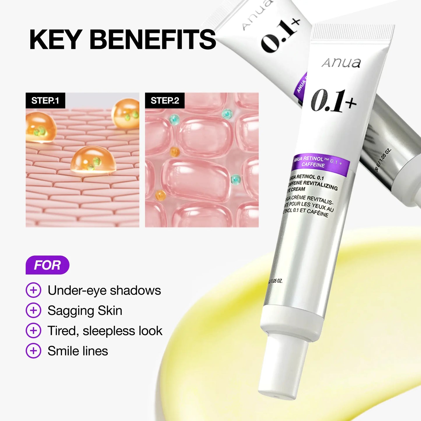 [Anua] Retinol TM 0.1 Caffeine Revitalizing Eye Cream 30G 