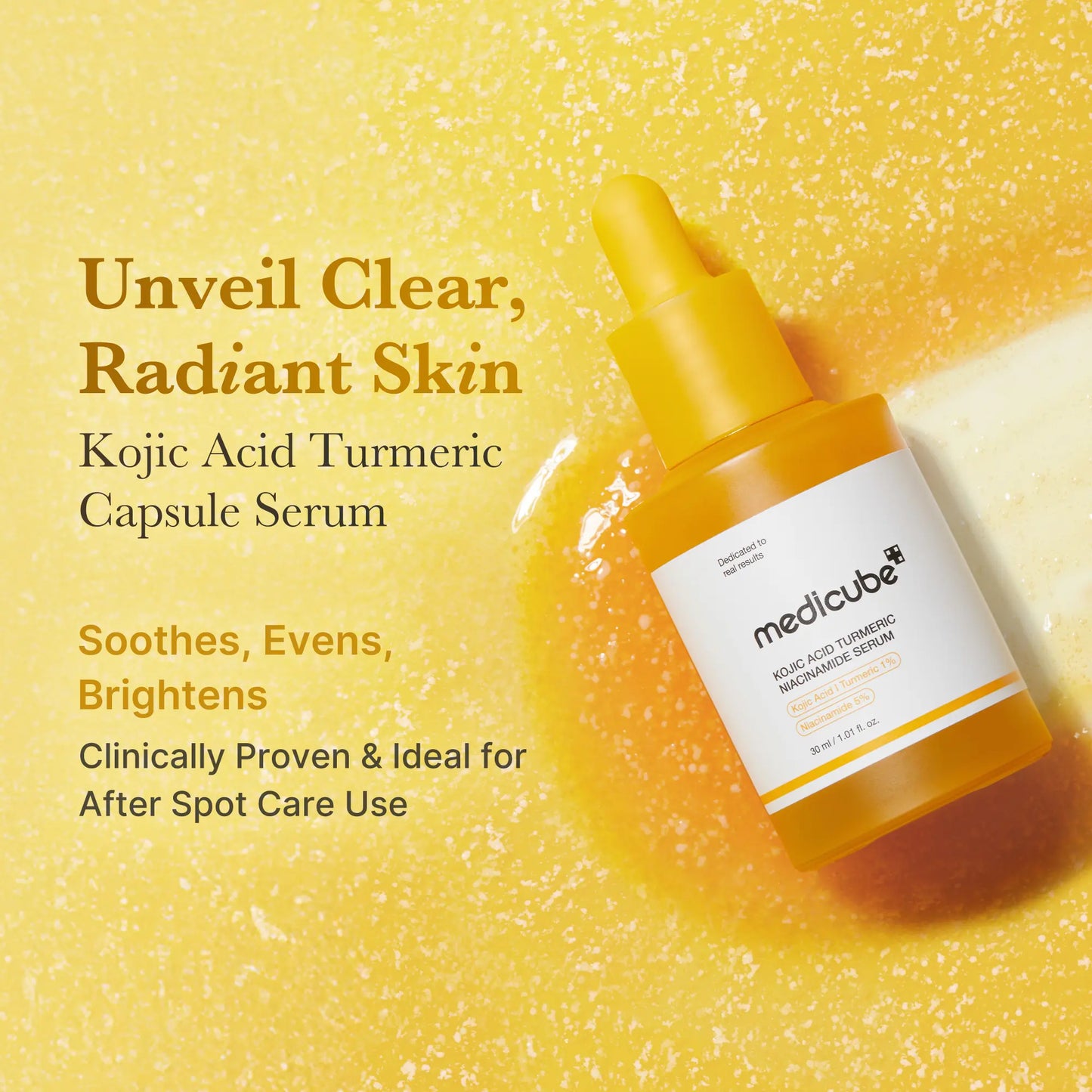 Revitalize Your Skin with Medicube Kojic Acid Turmeric Serum - Unlock Radiant Glass Skin for Face & Body | Enriched with Niacinamide & Glycolic Acid | 250ml