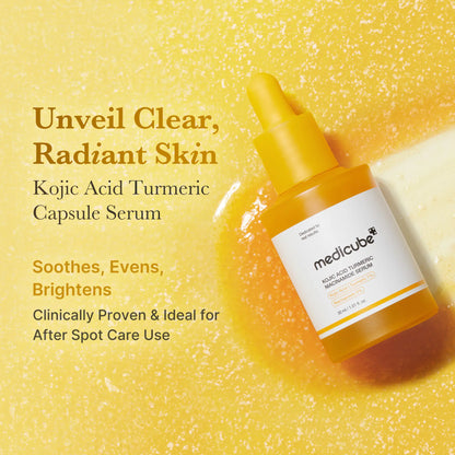 Revitalize Your Skin with Medicube Kojic Acid Turmeric Serum - Unlock Radiant Glass Skin for Face & Body | Enriched with Niacinamide & Glycolic Acid | 250ml