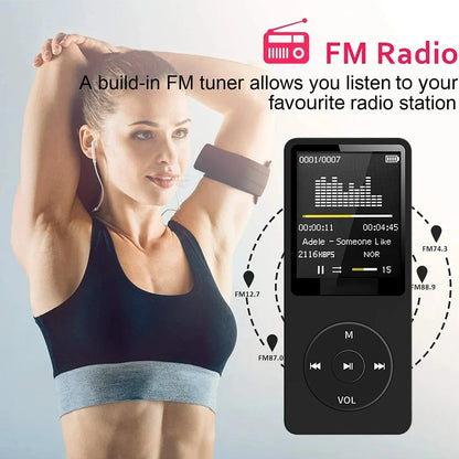 Experience Unmatched Sound Quality with Our Rechargeable Portable MP3 Player Featuring Noise Conduction Technology and Built-in Microphone
