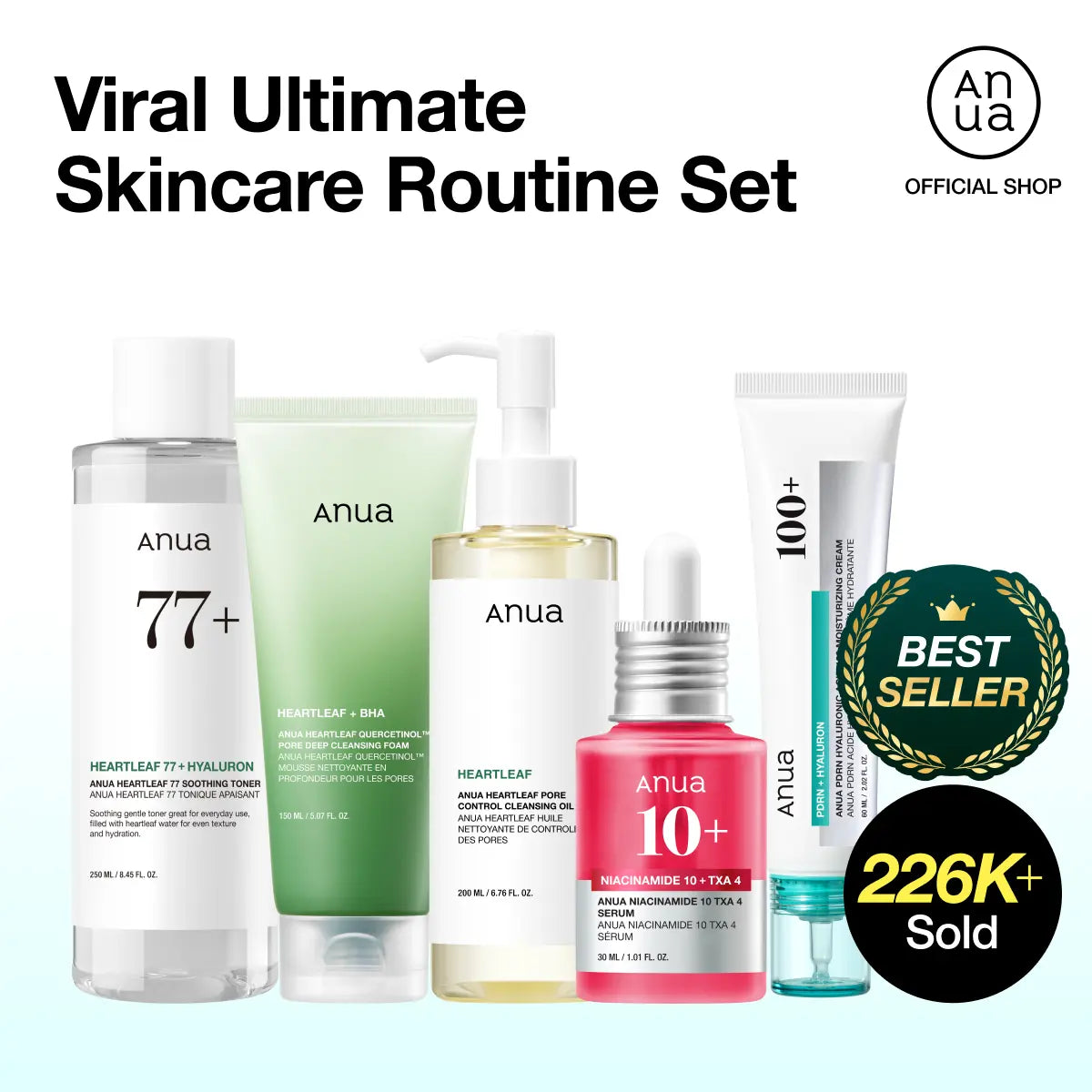 Anua Official Viral Ultimate Glass Skin Bundle
