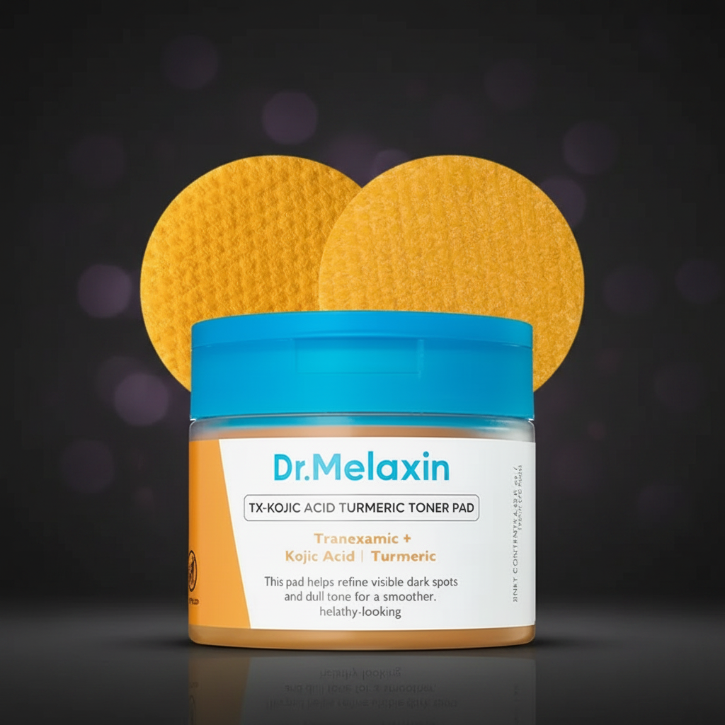 Dr.Melaxin Kojic Acid Turmeric TX Toner Pads - 70 Pads for Brightening & Even Tone
