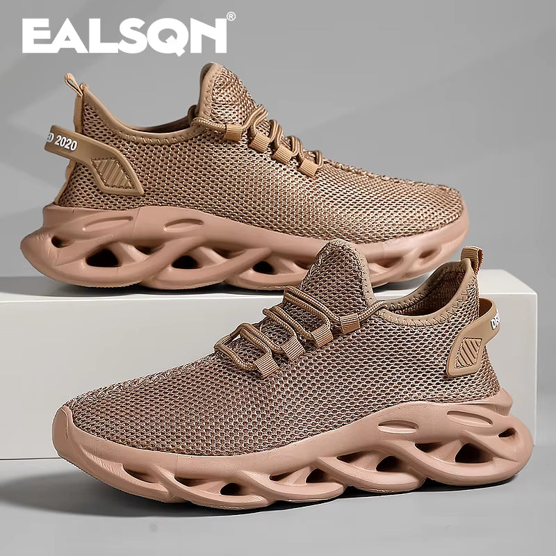 Men's and Women's Breathable Mesh Running Shoes - Lightweight Shock-Absorbing Casual Sneakers for Outdoor Sports