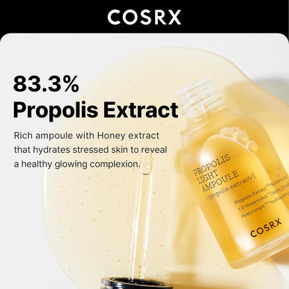 Illuminate Your Skin with CORSX Propolis Ampoule Glow Boosting Serum - 73.5% Propolis Extract for Radiant Beauty, 1.01Fl.Oz/30Ml