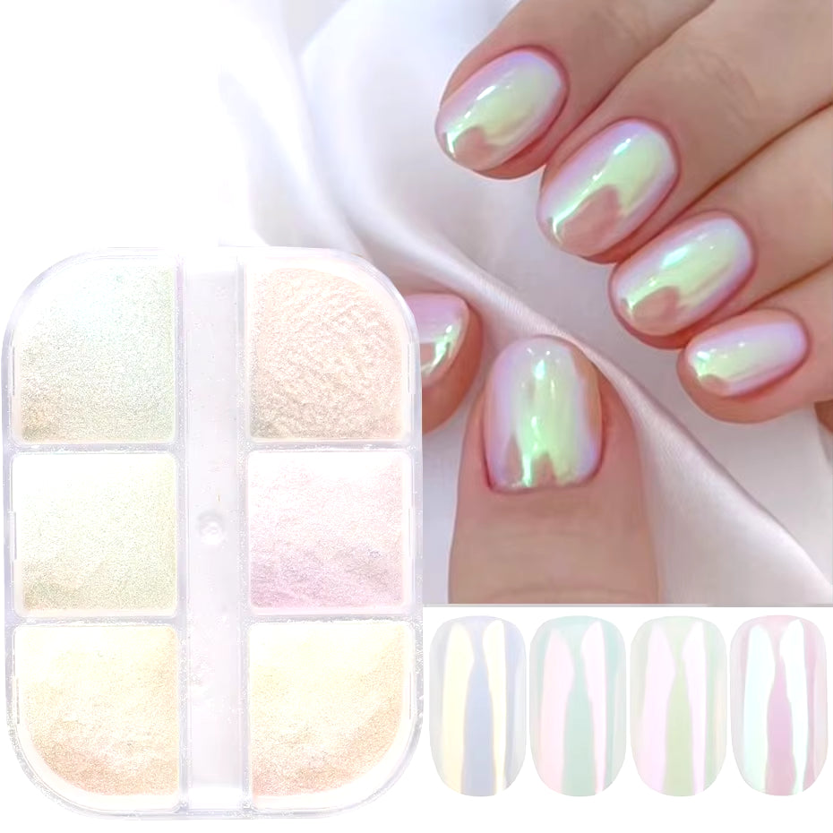Elevate Your Nail Game with Moonlight Mirror Nail Powder - Stunning Metallic Chrome Pigments for a Dazzling Manicure