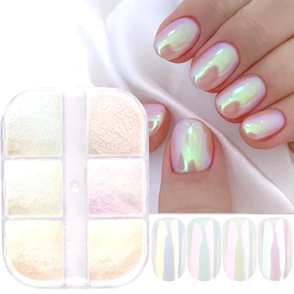 Elevate Your Nail Game with Moonlight Mirror Nail Powder - Stunning Metallic Chrome Pigments for a Dazzling Manicure
