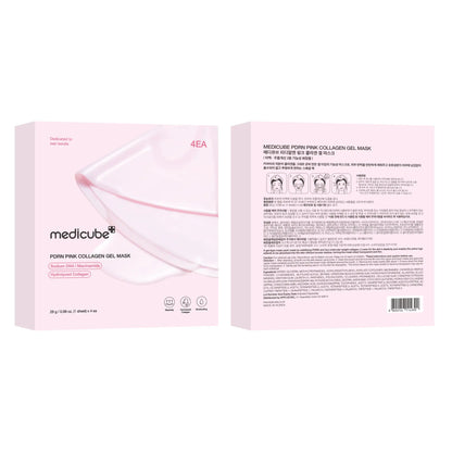 Medicube PDRN Pink Collagen Gel Mask - 4 Sheets of Salmon DNA Infused Luxury for a Youthful Glow