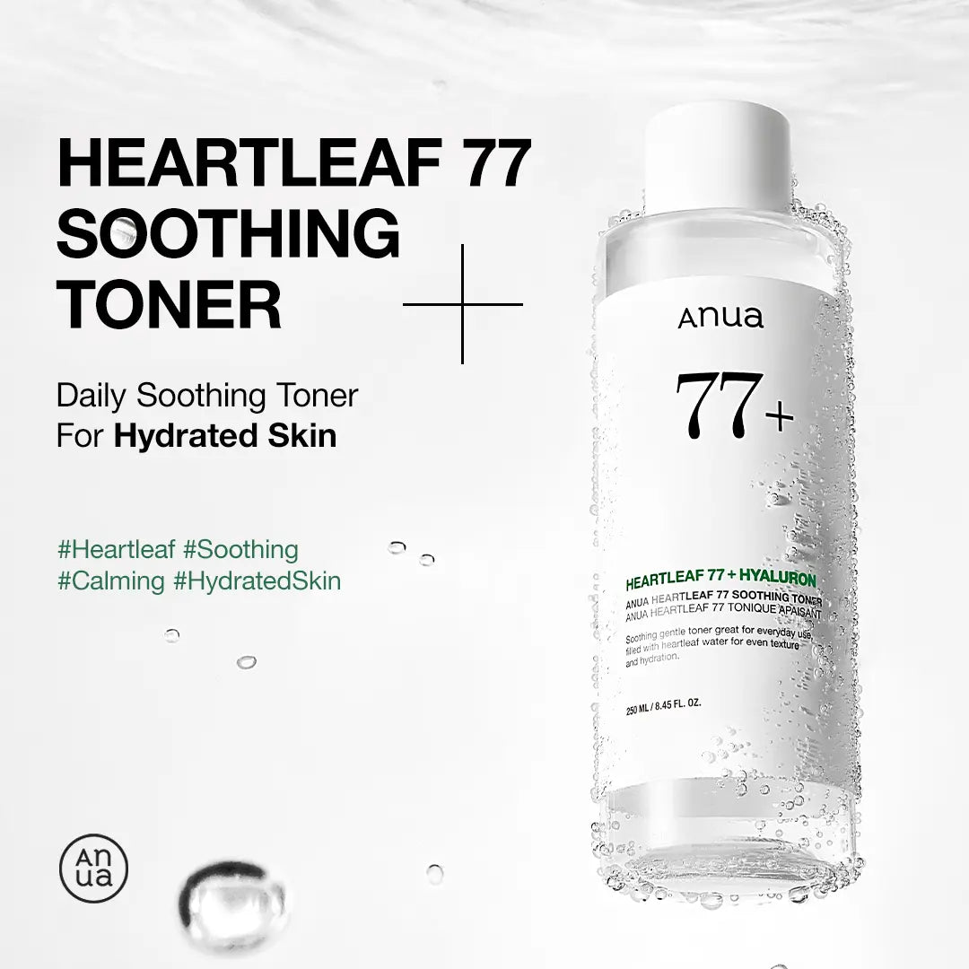 Revitalize Your Skin with Anua Heartleaf 77% Soothing Toner - Hydrating Facial Toner for All Skin Types, 8.45 Fl.Oz. (250Ml) | Korean Skincare Essential
