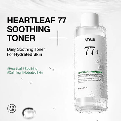 Revitalize Your Skin with Anua Heartleaf 77% Soothing Toner - Hydrating Facial Toner for All Skin Types, 8.45 Fl.Oz. (250Ml) | Korean Skincare Essential