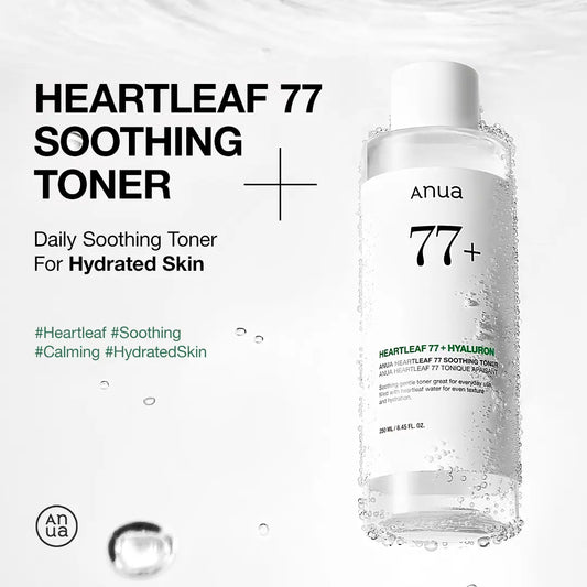 Revitalize Your Skin with Anua Heartleaf 77% Soothing Toner - Hydrating Facial Toner for All Skin Types, 8.45 Fl.Oz. (250Ml) | Korean Skincare Essential