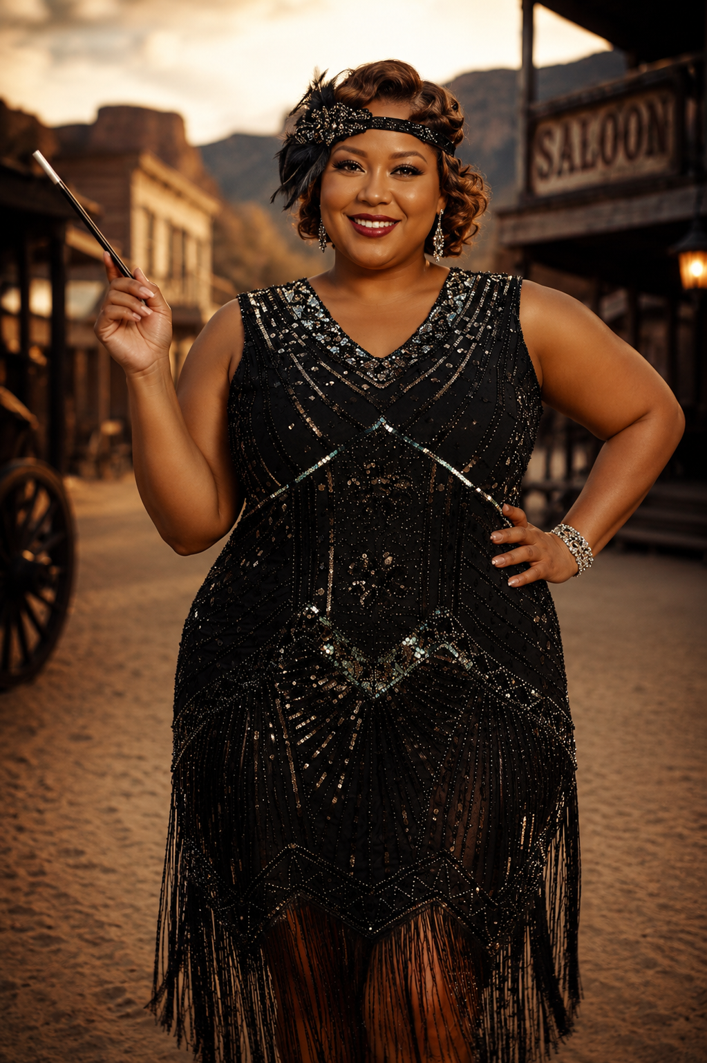 1920s Plus Size Cocktail Dress Costume