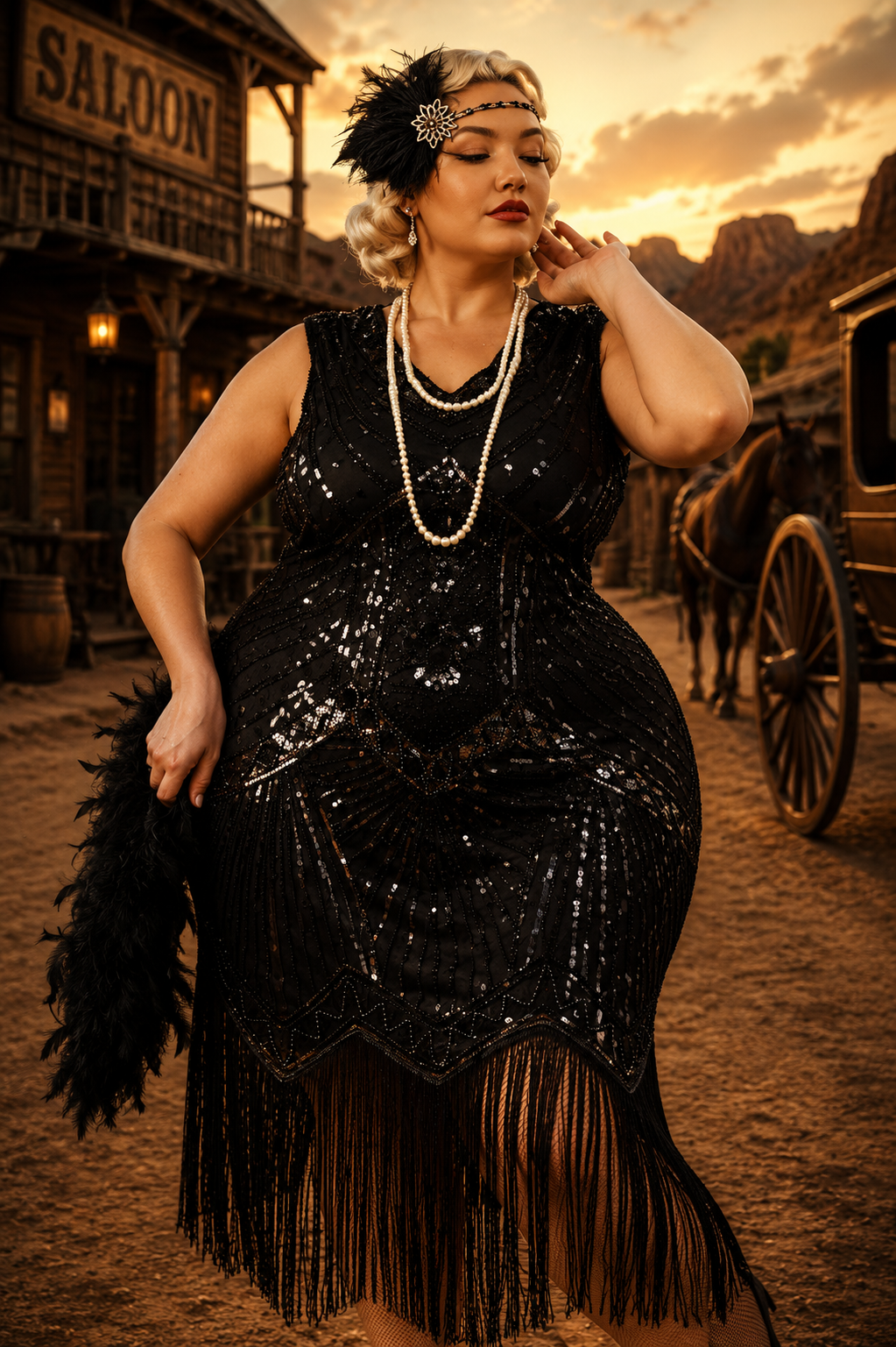 1920s Plus Size Cocktail Dress Costume