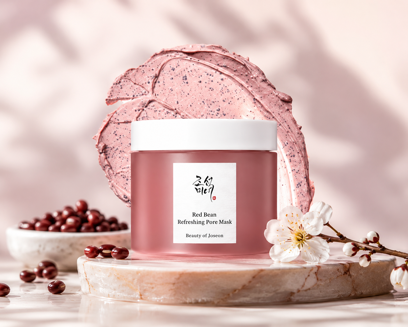 Revitalize Your Skin with the Red Bean Pore Refreshing Mask - Hydrating Clay Cream for Men and Women - 140ml