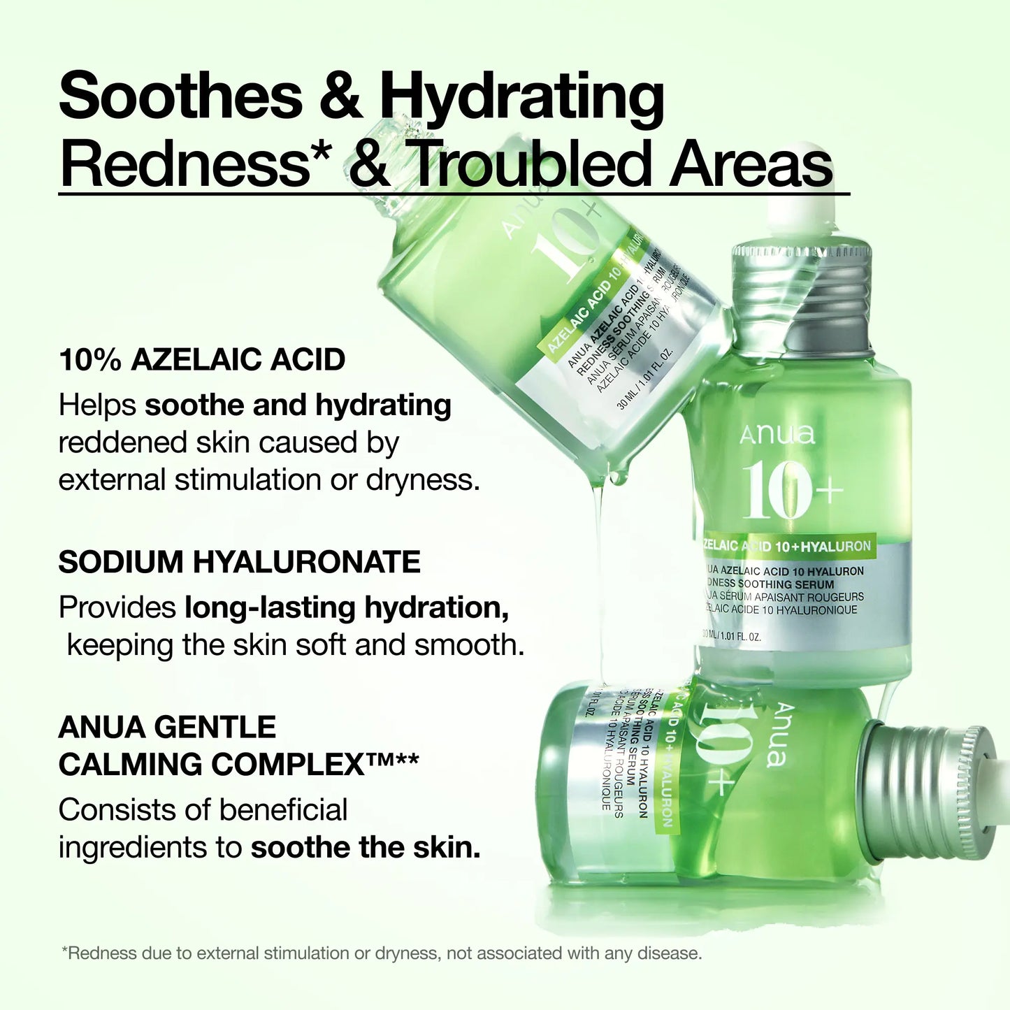 Anua Azelaic Acid 10 Hyaluron Redness Soothing Serum 1.01 Fl.Oz.(30Ml)