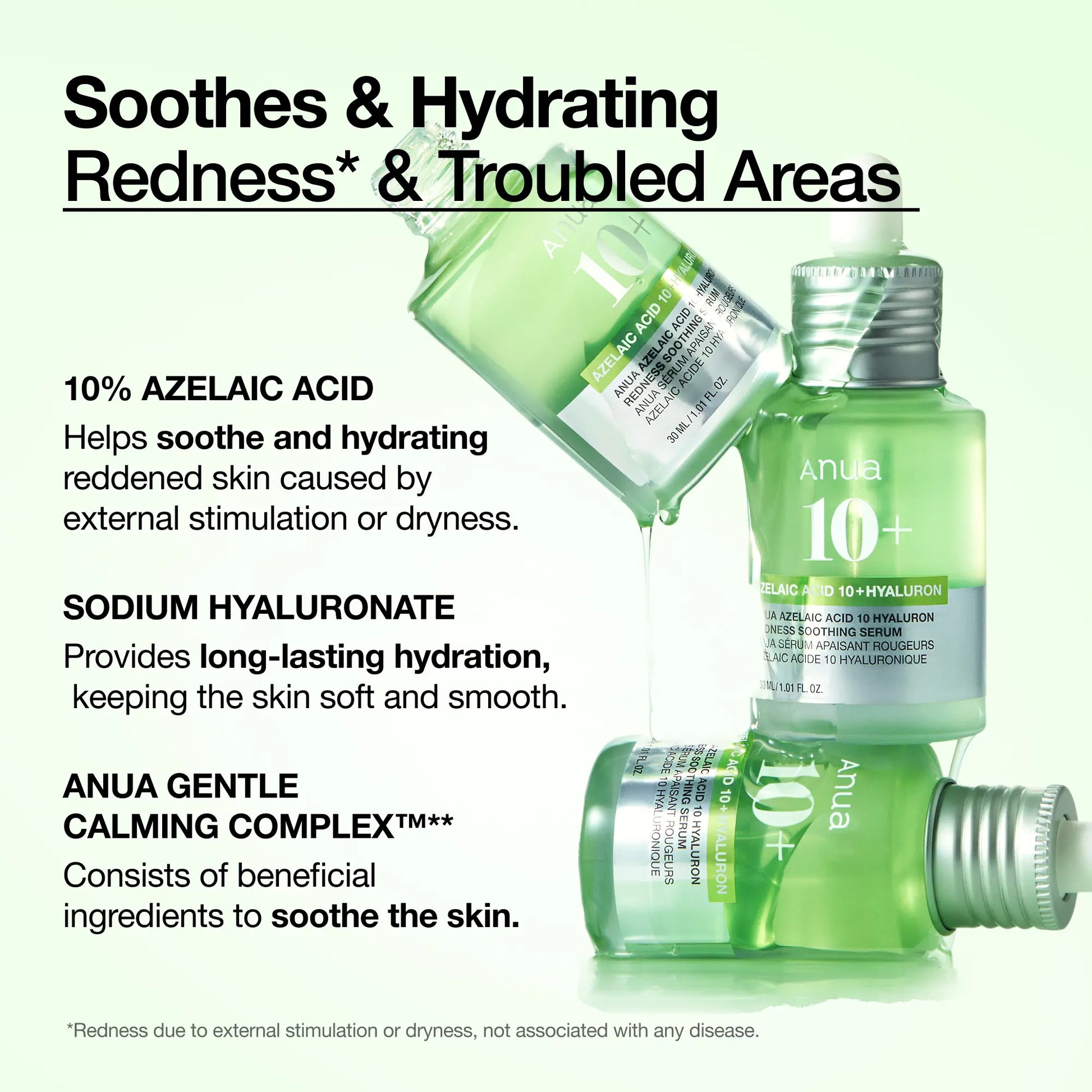Anua Azelaic Acid 10 Hyaluron Redness Soothing Serum 1.01 Fl.Oz.(30Ml)