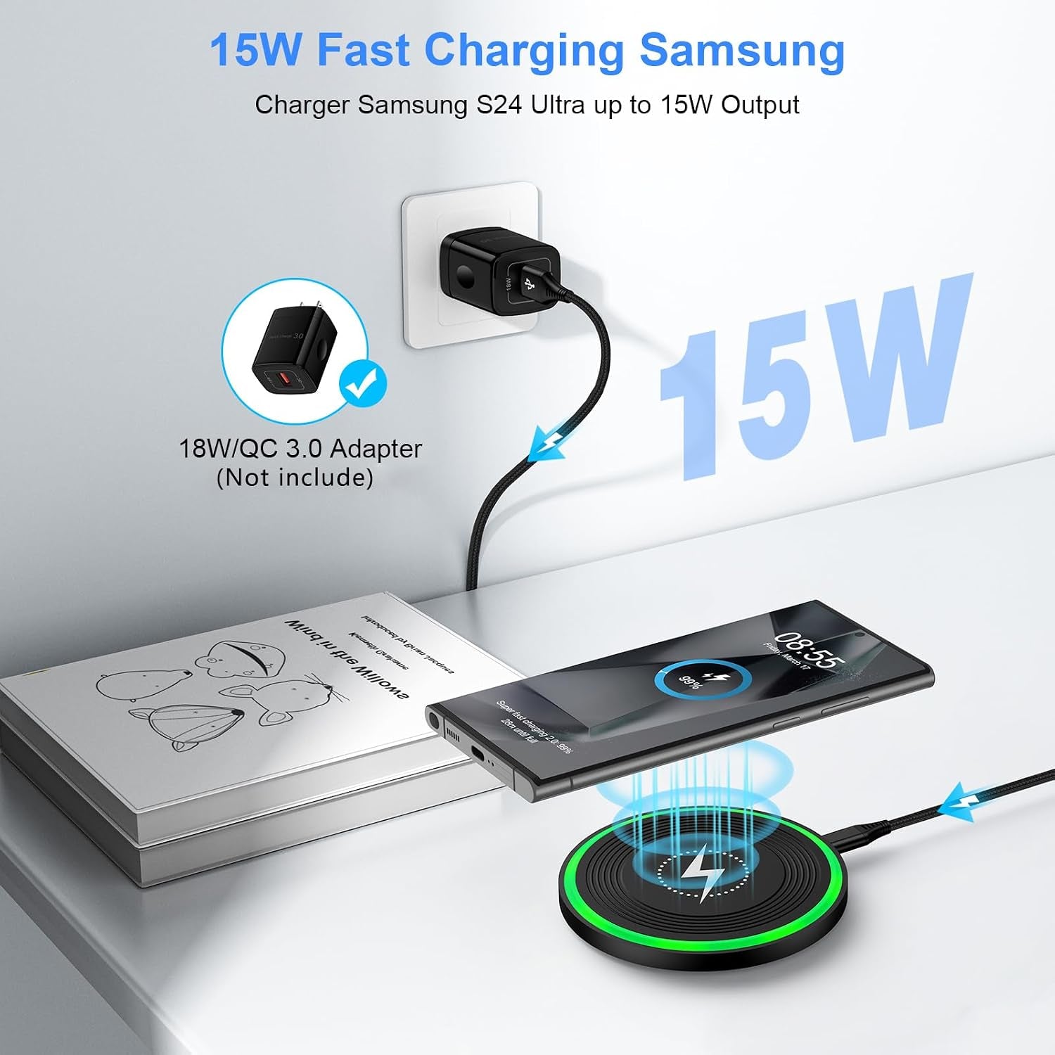 Fast and Versatile Pixel Wireless Charger - Ultimate Charging Pad for Google Pixel and More