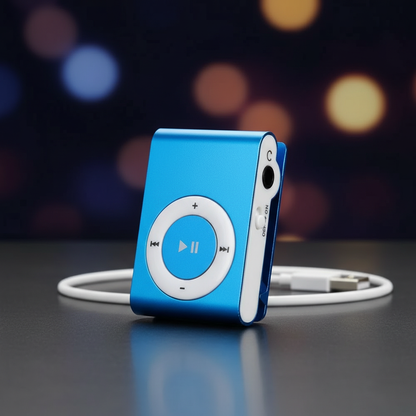Stylish Mini MP3 Player - Portable USB Music Player with Colourful Clip & TF Card Support