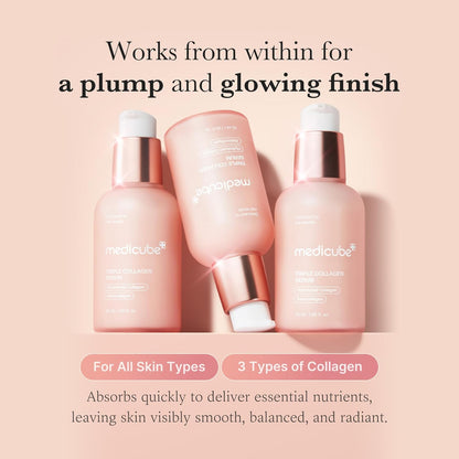 Unlock Radiant Skin with Medicube's Triple Collagen Nourish and Hydrate Duo: Revitalize Your Complexion with Our Cream and Serum Powerhouse