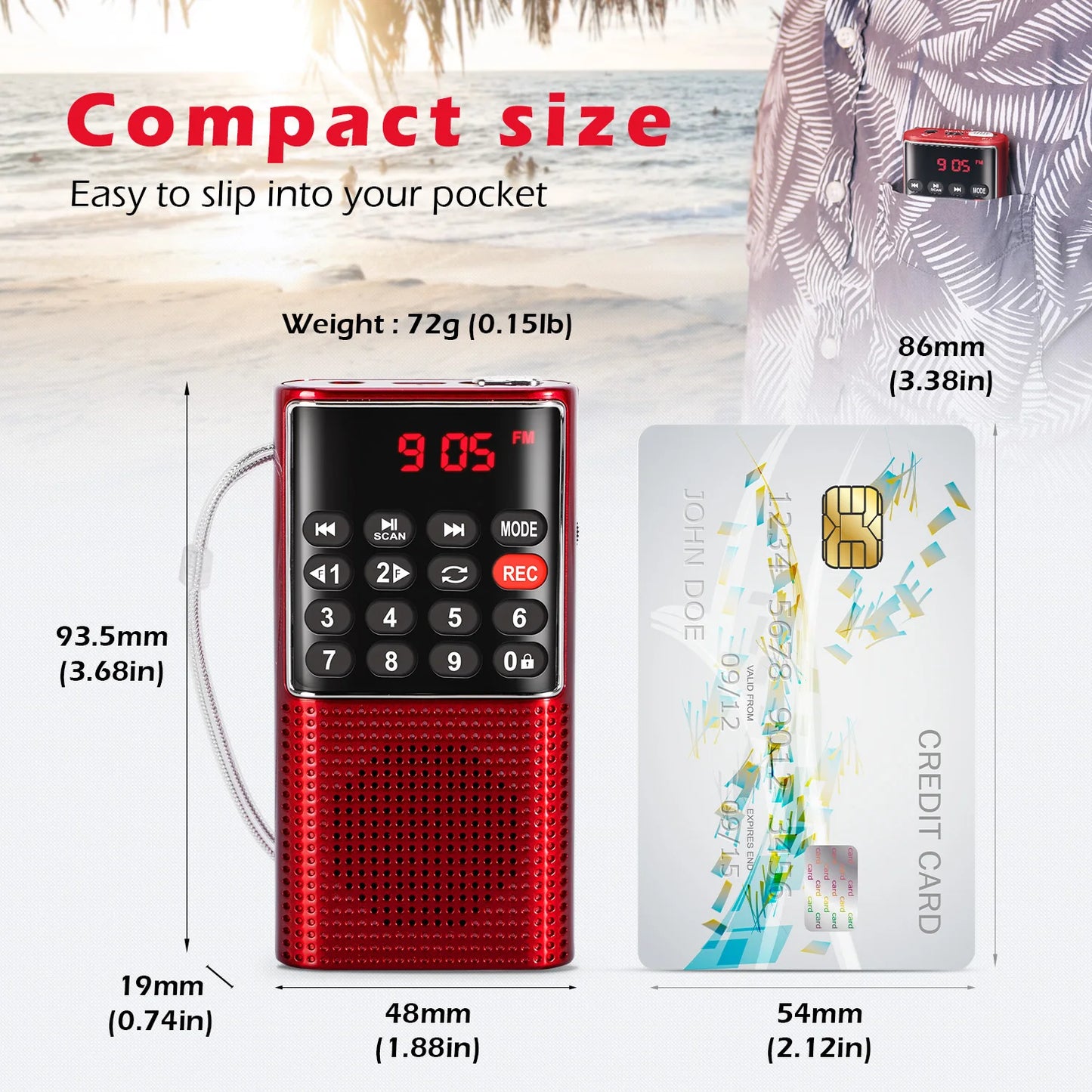 Ultimate Mini Portable FM Radio with Recorder