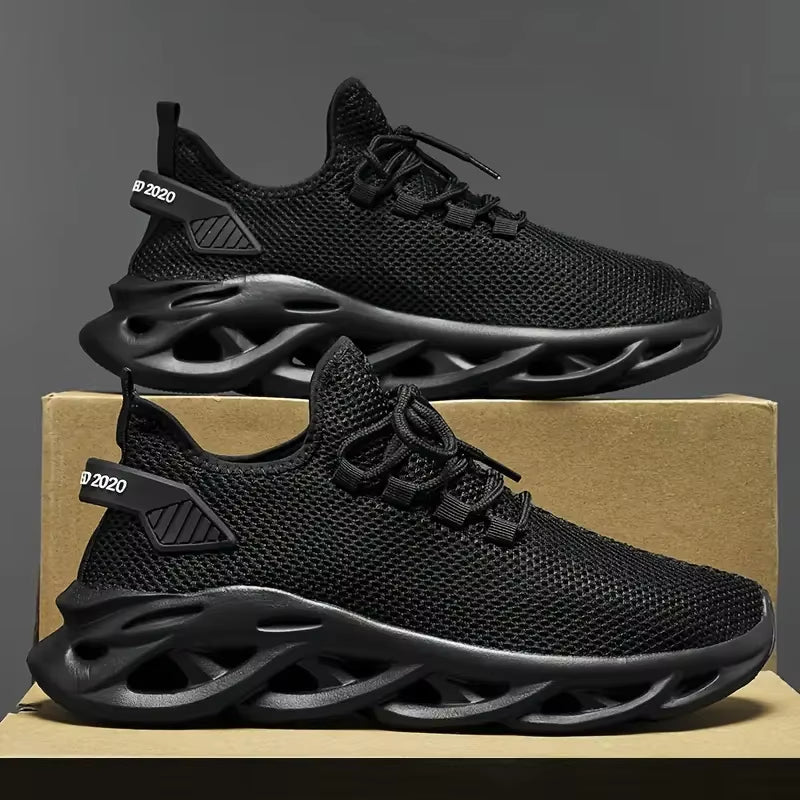 Men's and Women's Breathable Mesh Running Shoes - Lightweight Shock-Absorbing Casual Sneakers for Outdoor Sports