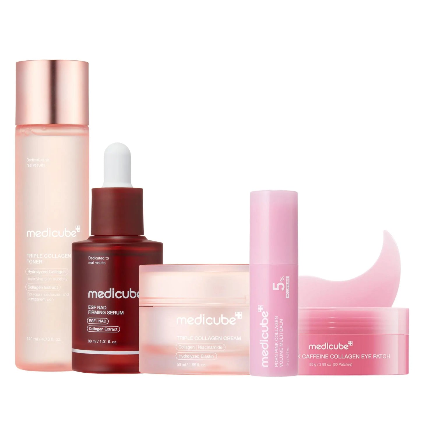 Medicube Gatekeeping My Real Age Set | Comprehensive 5-Step Anti-Aging Routine with PDRN, Volufiline, Collagen, and NAD+ EGF Complex for Fine Lines, Firmness, and Radiant, Youthful Skin | Korean Skincare, K-Beauty