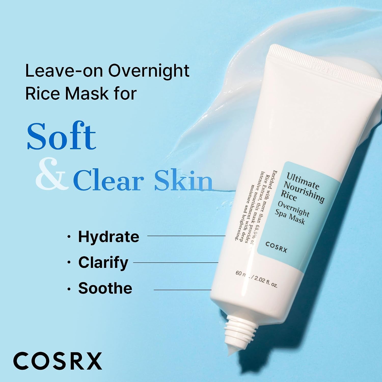 Revitalize Your Skin Overnight with COSRX Ultimate Nourishing Rice Spa Mask - 60ml