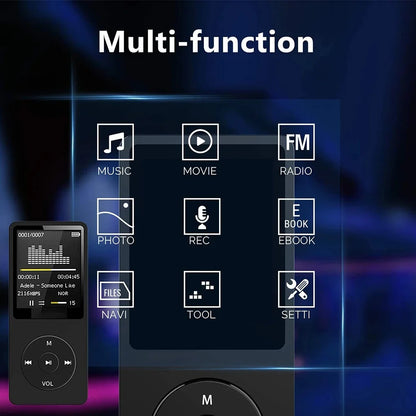Experience Unmatched Sound Quality with Our Rechargeable Portable MP3 Player Featuring Noise Conduction Technology and Built-in Microphone